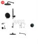   Paffoni Light смесител за вграждане комплект черен мат  kit
