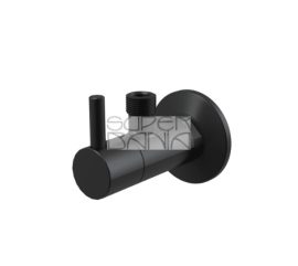 Кран ъглов с филтър 1/2“-3/8“ ,черен мат, овален (към сифон „DESIGN“) -